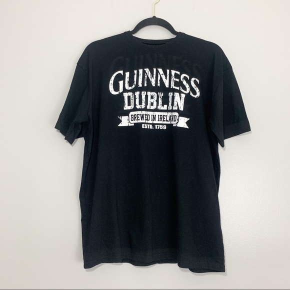 Guinness Other - Guinness Dublin Ireland Beer Slim Fit Black Tee Size XL